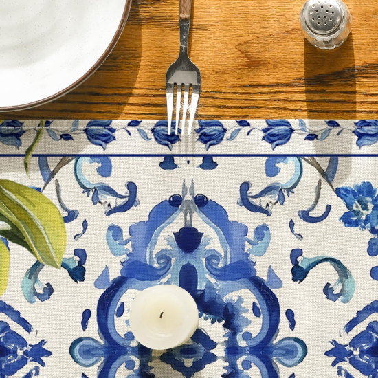 Lemon Pattern Table Runner